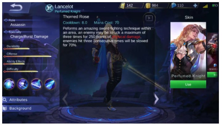 Mengenal Skills Hero Mobile Legend: Lancelot