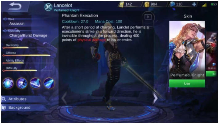 Mengenal Skills Hero Mobile Legend: Lancelot