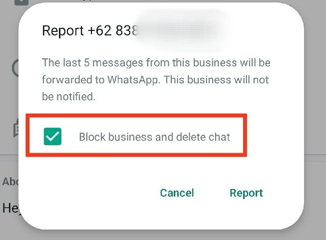Blokir Nomor Pengirim Spam
