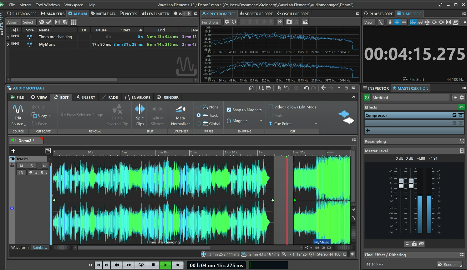 Tampilan Steinberg WaveLab Elements 12.0.20 Full Crack