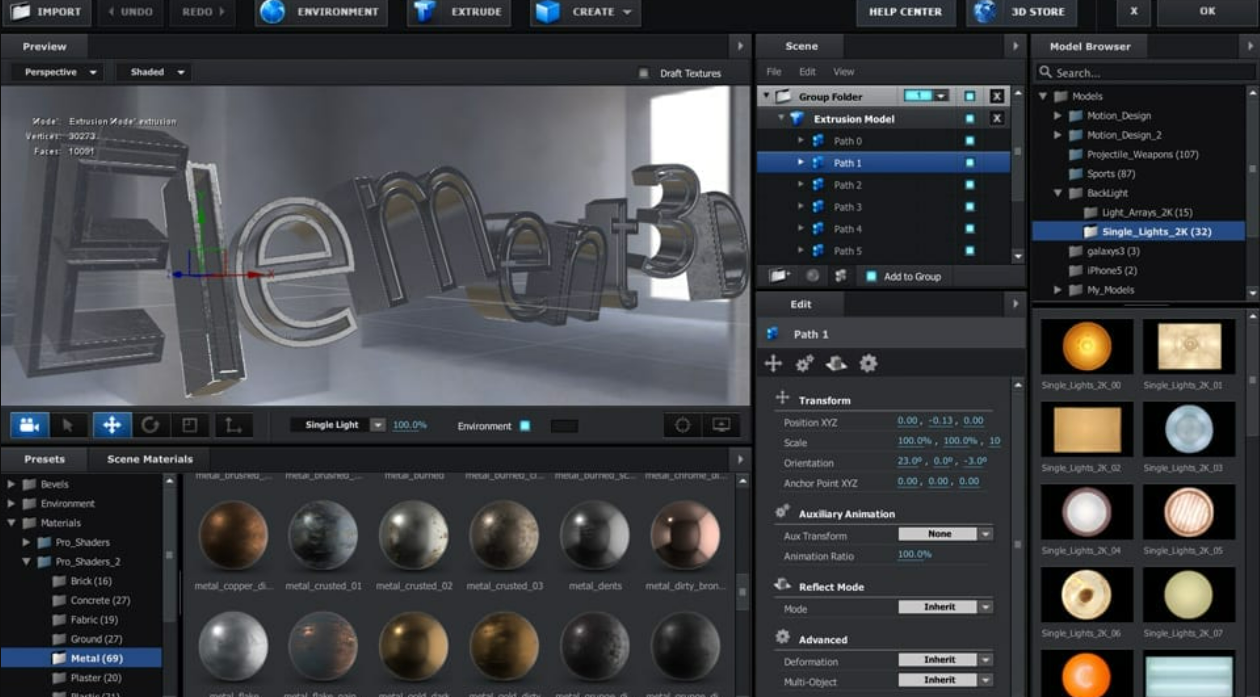 Tampilan element 3d v2 full version