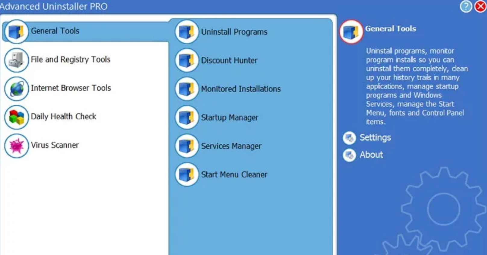 Tampilan Advanced Uninstaller Pro 13 Full Crack 2024