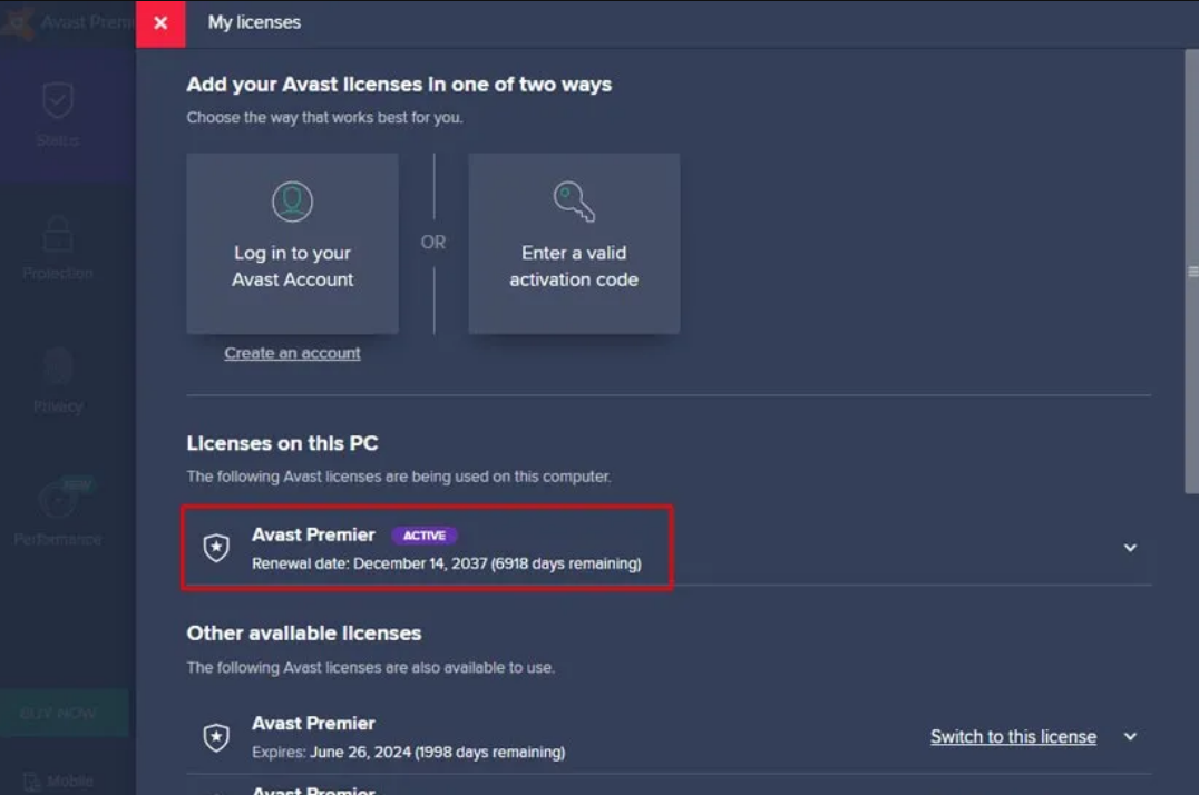 Avast Premier License Key 2037