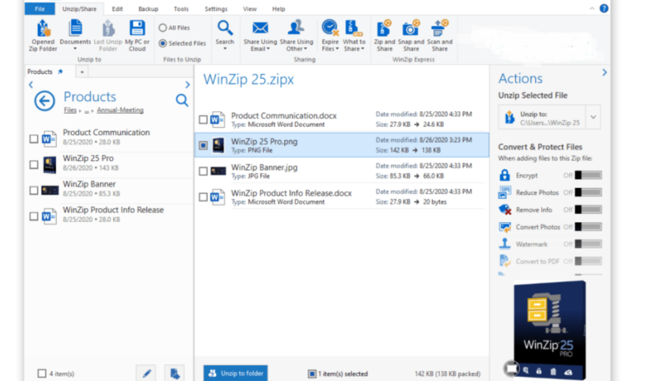 Tampilan Free WinZip Pro 28.0.15640 Full Key Crack 2024